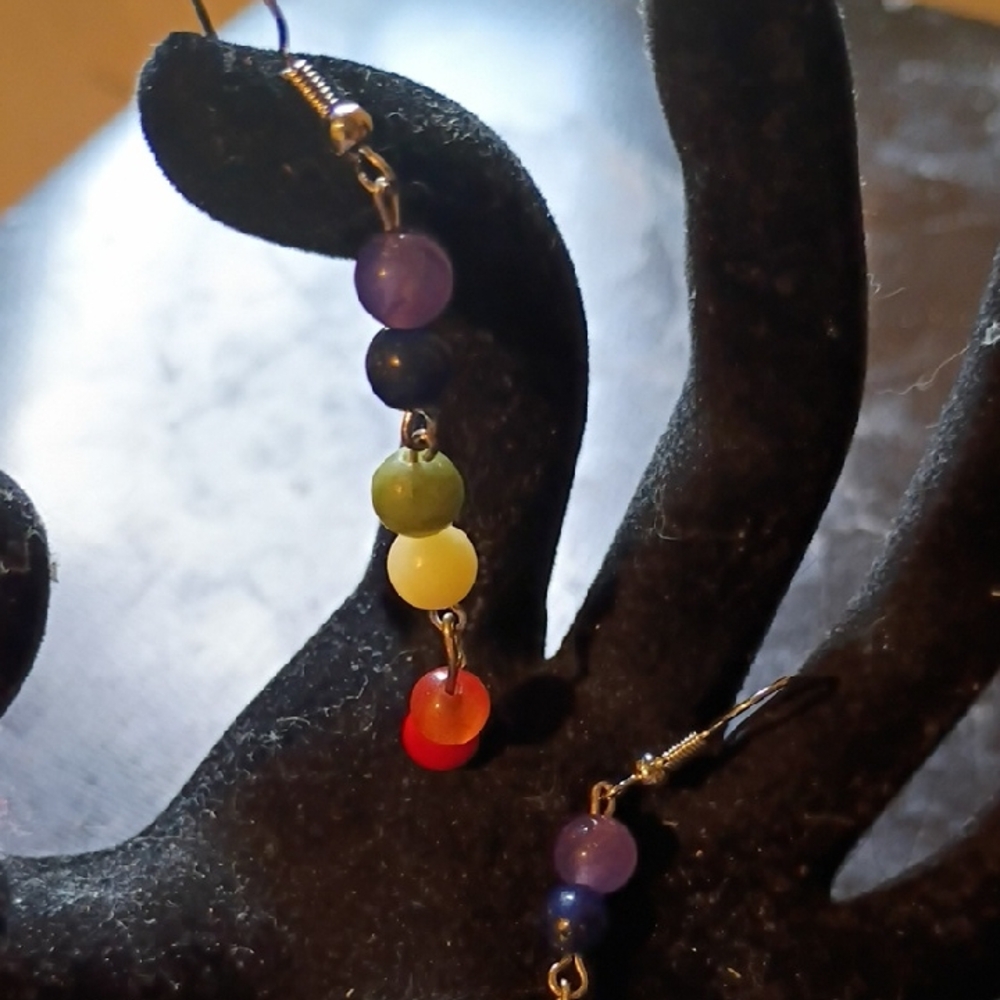 Rainbow Stone Earrings